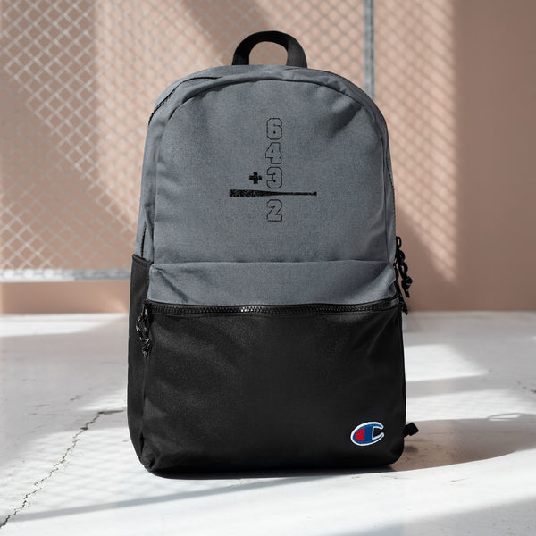 Double Play Math Embroidered Champion Backpack